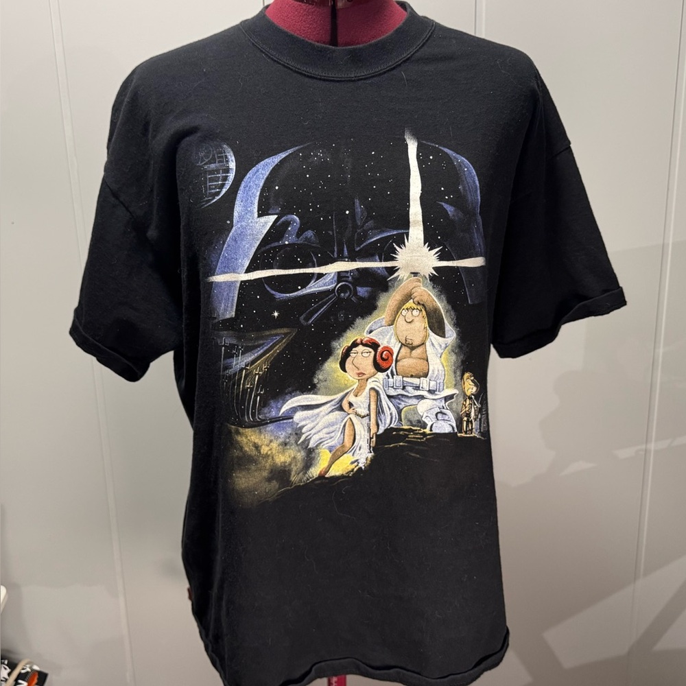 Vintage 2007 Family Guy Blue Harvest T Shirt 2007 Star Wars Y2K